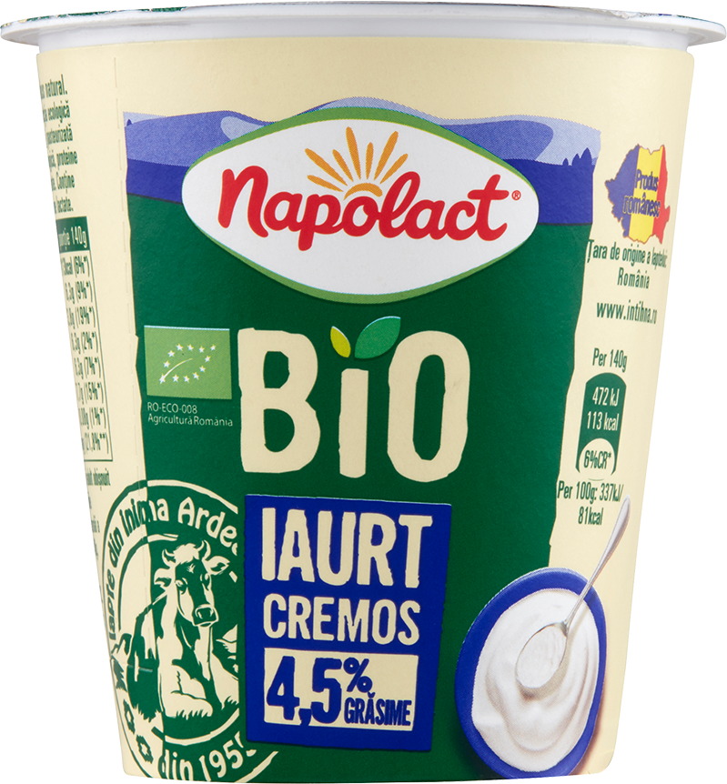 11 Napolact Bio Iaurt Cremos 45 Grasime 140 G