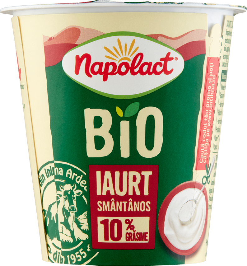 12 Napolact Bio Iaurt Smantanos 10 Grasime 140 G