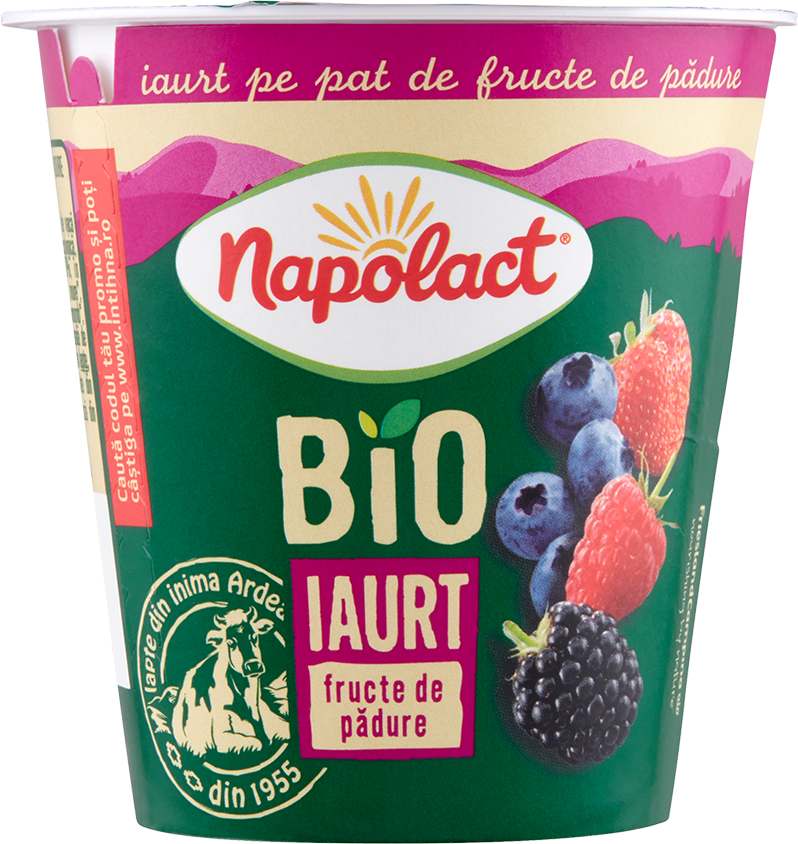 55 Napolact Bio Iaurt Cu Fructe De Padure 130 G