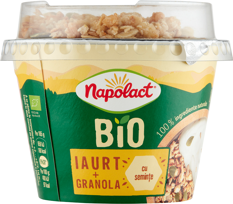 79 Napolact Bio Iaurt Cu Granola Seminte 165 G 
