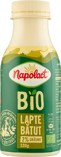 Lapte bătut Napolact Bio 2% grăsime 330 g