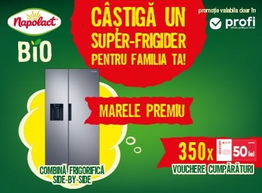 Câștigă un super frigider pentru familia ta!