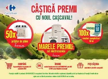 Câștigă premii cu noul cașcaval și Carrefour!