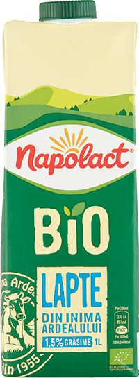 3 Napolact Bio Lapte De Consum Din Inima Ardealului 15 Grasime 1 L