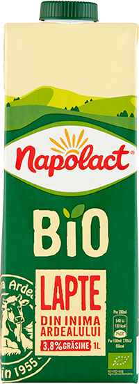 4 Napolact Bio Lapte De Consum Din Inima Ardealului 38 Grasime 1 L